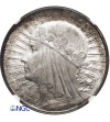 Polska. 10 złotych 1933, Warszawa, głowa kobiety - NGC MS 62