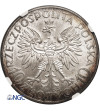 Poland. 10 Zlotych 1933, Warsaw Mint, woman's head - NGC MS 62