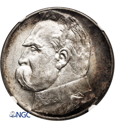 Poland. 10 Zlotych 1935, Warsaw mint, Jozef Pilsudski - NGC AU 55