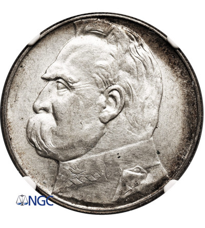 Poland. 10 Zlotych 1936, Warsaw mint, Jozef Pilsudski - NGC AU 58