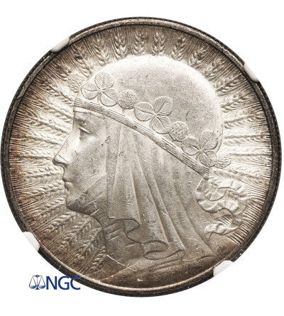 Poland. 10 Zlotych 1932, Warsaw - with Mint Mark - NGC MS 61