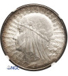 Poland. 10 Zlotych 1932, Warsaw - with Mint Mark - NGC MS 61