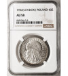 Poland 10 Zlotych 1932, London - without mint mark, woman's head - NGC AU 58