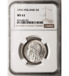 Poland, 5 Zlotych 1933, Warsaw mint - NGC MS 61