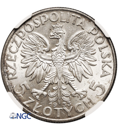 Poland, 5 Zlotych 1933, Warsaw mint - NGC MS 61