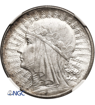 Polska. 5 złotych 1933, Warszawa - głowa kobiety - NGC MS 61