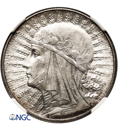 Polska. 5 złotych 1933, Warszawa - głowa kobiety - NGC MS 61