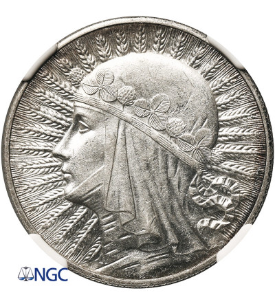 Poland. 5 Zlotych 1932, no mint mark, London Mint - NGC MS 62