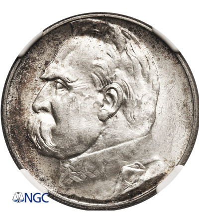 Polska. 5 złotych 1935, Warszawa, Józef Piłsudski - NGC MS 62