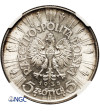 Poland. 5 Zlotych 1935, Warsaw Mint, Jozef Pilsudski - NGC MS 63
