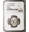 Polska. 5 złotych 1934, Warszawa, Józef Piłsudski - NGC AU 58