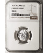Poland. 2 Zlote 1934, Warsaw Mint, Jozef Pilsudski - NGC MS 60