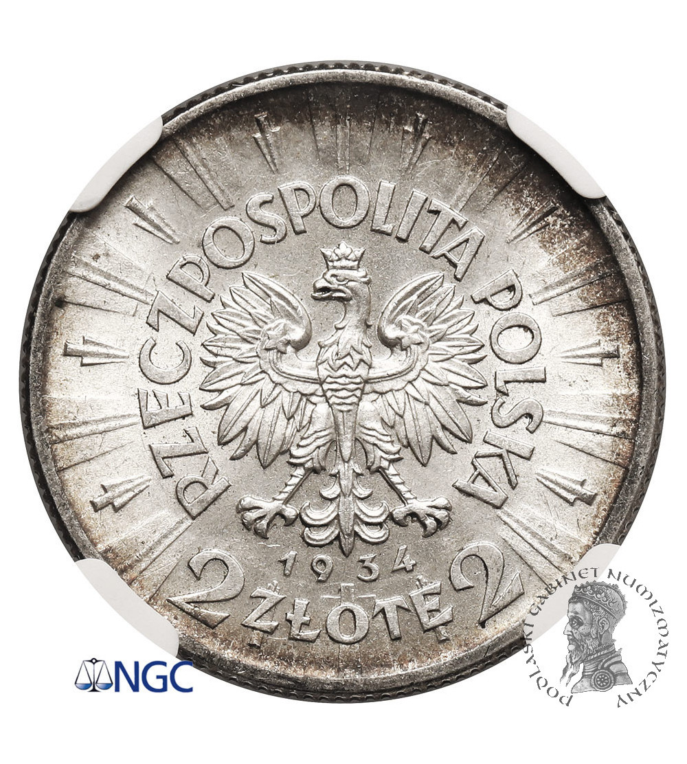 Polska. 2 złote 1934, Warszawa, Józef Piłsudski - NGC MS 61