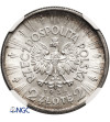 Poland. 2 Zlote 1934, Warsaw Mint, Jozef Pilsudski - NGC MS 61