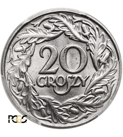 Polska. 20 groszy 1923, Warszawa - PCGS MS 66