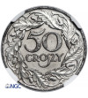 Polska, niemiecka okupacja. 50 groszy 1938, Warszawa, dla Generalnej Guberni - NGC AU 58