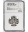 Polska, niemiecka okupacja. 50 groszy 1938, Warszawa, dla Generalnej Guberni - NGC AU 58