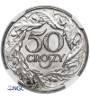 Polska, niemiecka okupacja. 50 groszy 1938, Warszawa, dla Generalnej Guberni - NGC AU 58