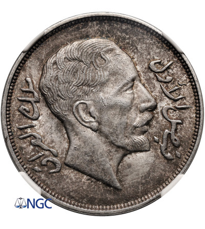 Irak, Faisal I 1921-1933 AD. 1 Riyal (200 Fils), AH 1350 / 1932 AD - NGC MS 62