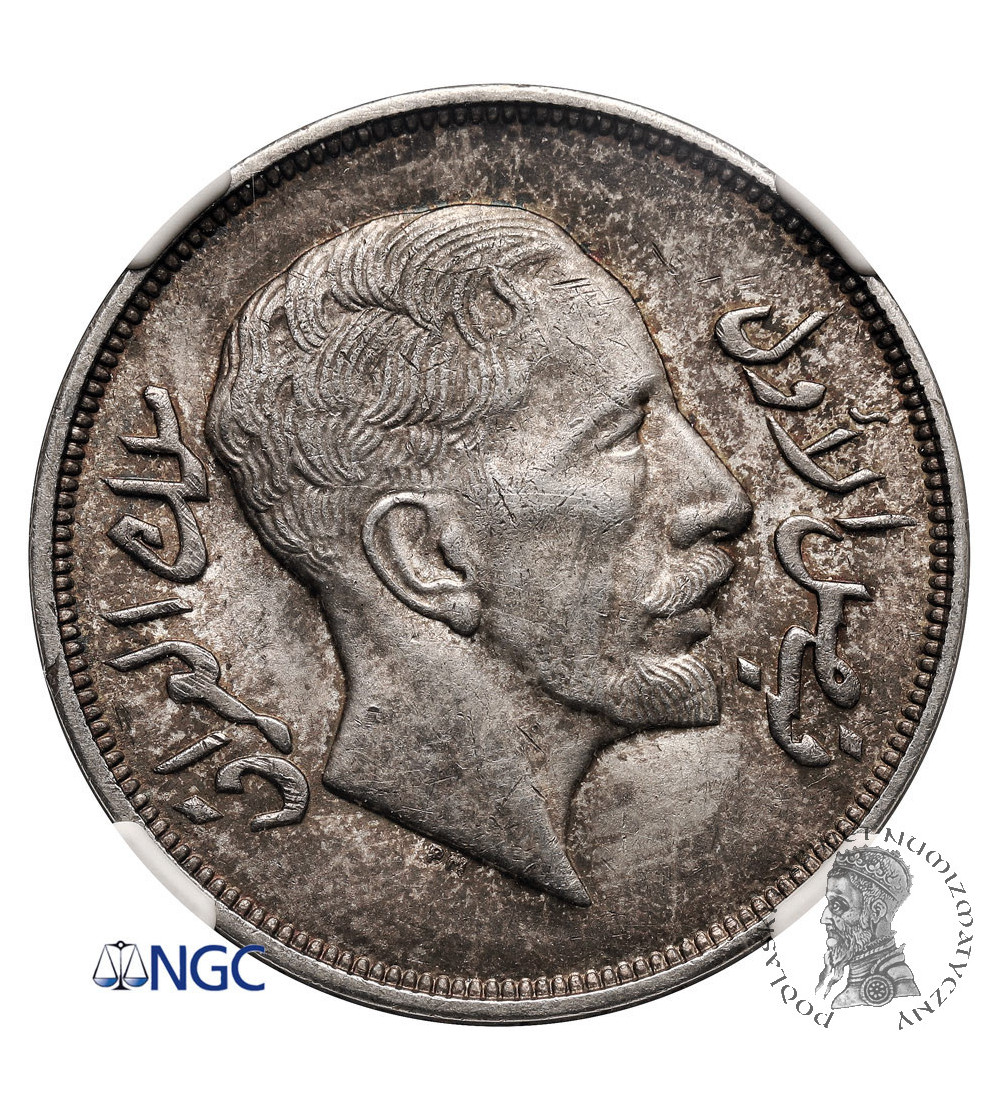 Iraq, Faisal I 1921-1933 AD. 1 Riyal (200 Fils) AH 1350 / 1932 AD - NGC MS 62