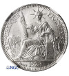 Indochiny Francuskie. 10 centów 1923 A, Paryż - NGC MS 64