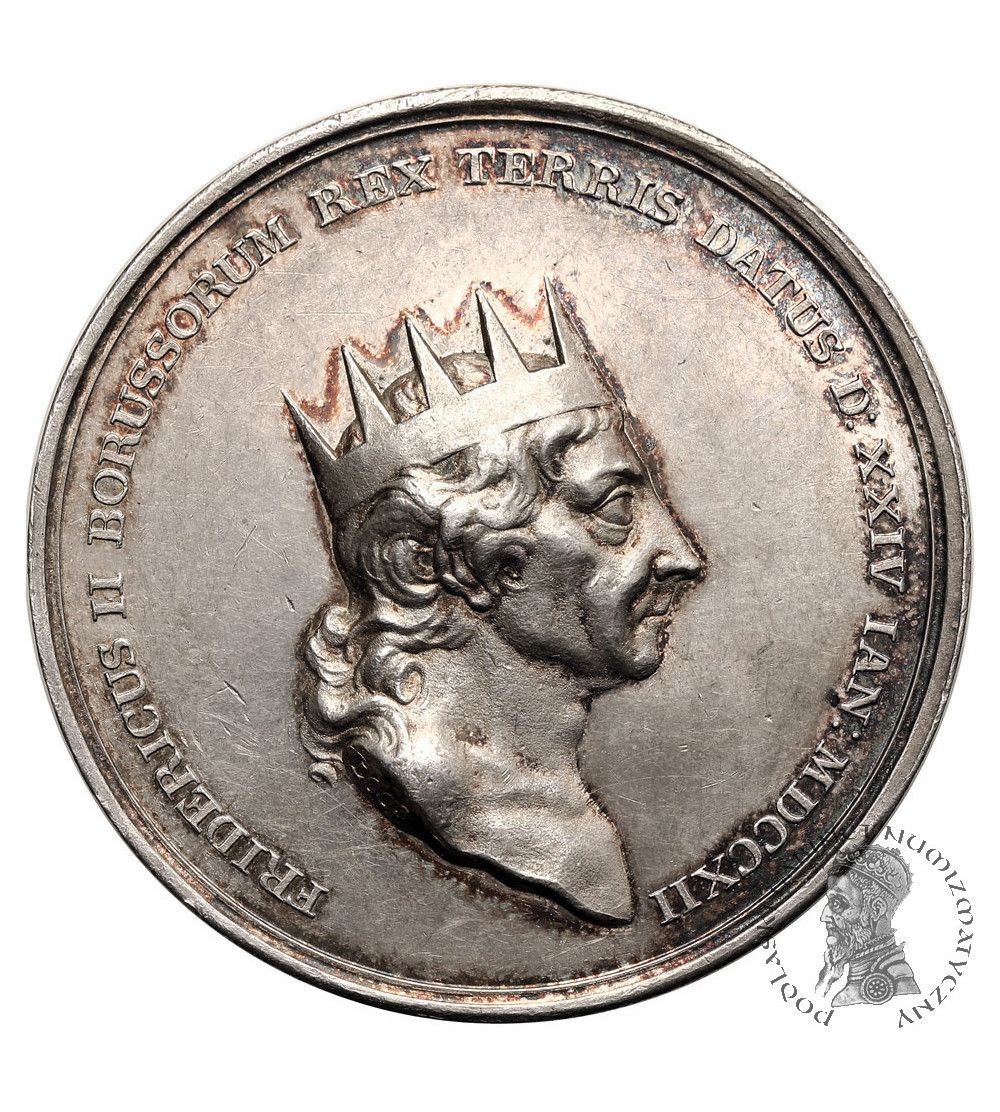 Niemcy, Brandenburgia - Prusy, Fryderyk II Wielki (1740–1786). Medal pośmiertny 1786 upamiętniający Fryderyka II Wielkiego