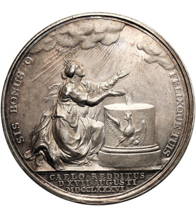 Niemcy, Brandenburgia - Prusy, Fryderyk II Wielki (1740–1786). Medal pośmiertny 1786 upamiętniający Fryderyka II Wielkiego