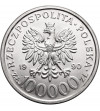 Poland. 100000 Zlotys 1990, Solidarity, var. B, without the letter L - (1 Ounce pure Silver)