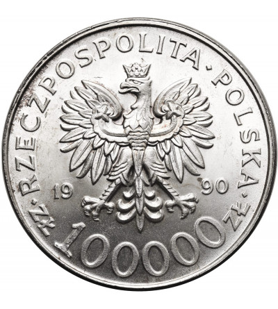 Polska. 100000 złotych 1990, Solidarność, typ A