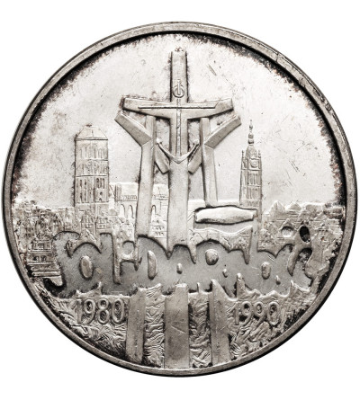 Poland. 100000 Zlotys 1990, Solidarity, var. A (1 Ounce pure Silver)