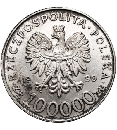Polska. 100000 złotych 1990, Solidarność, typ A
