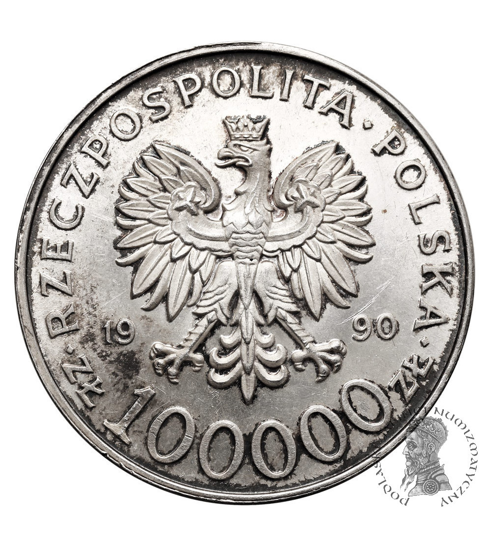 Polska. 100000 złotych 1990, Solidarność, typ A