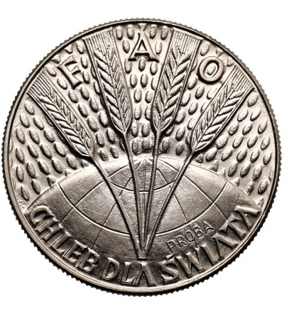Polska, PRL (1952-1989). 10 złotych 1971, F.A.O. chleb dal świata - próba