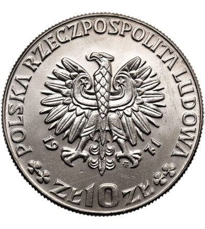 Polska, PRL (1952-1989). 10 złotych 1971, F.A.O. chleb dal świata - próba