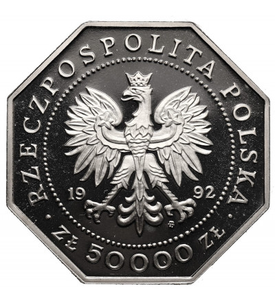 Polska. 50000 złotych 1992 - 200 lat orderu Virtuti Militari - Proof