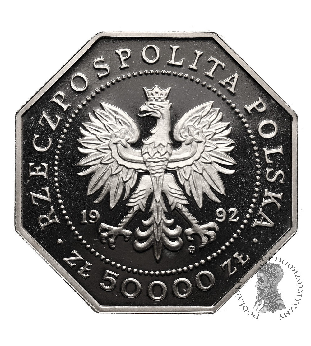 Polska. 50000 złotych 1992 - 200 lat orderu Virtuti Militari - Proof