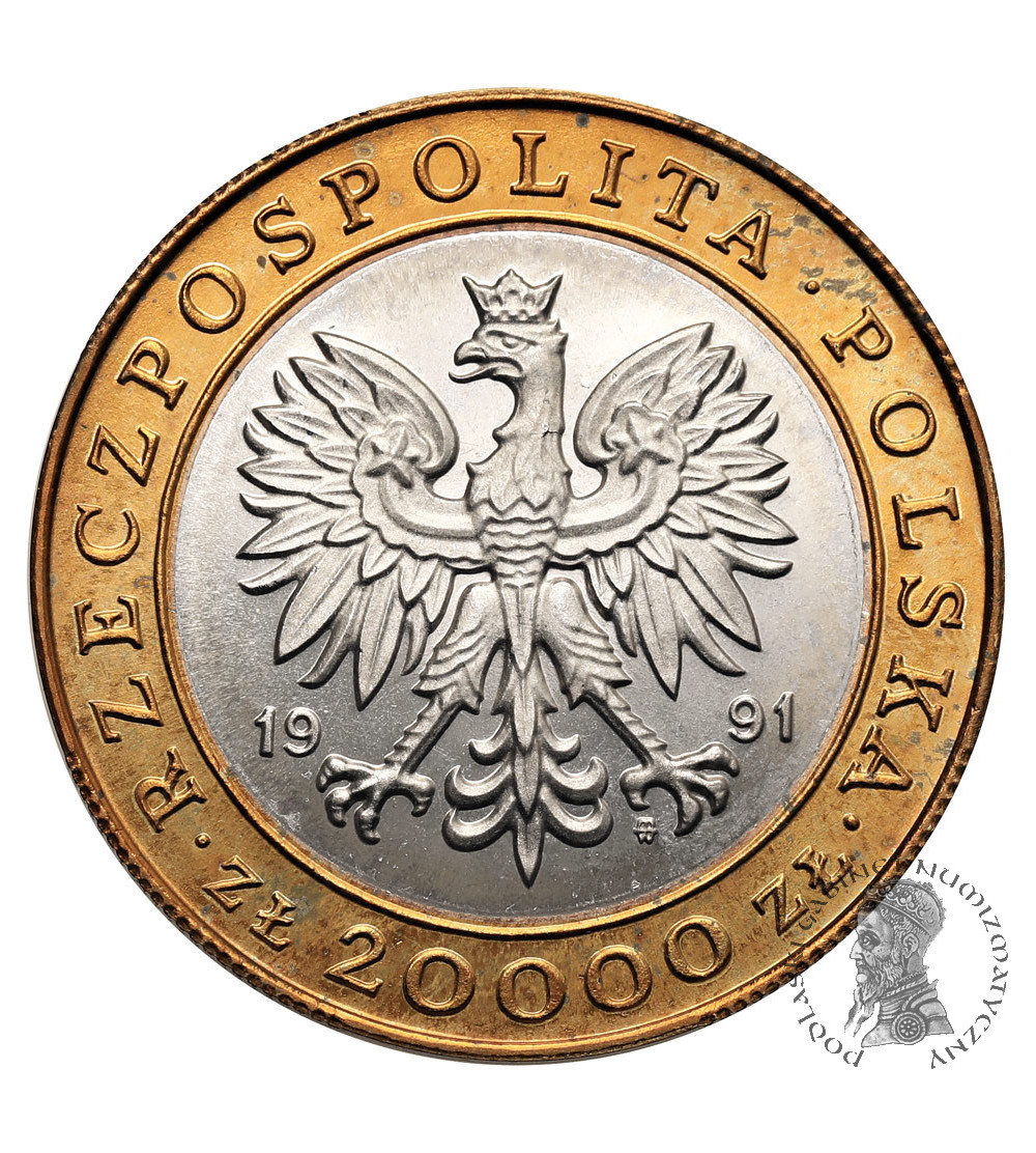 Poland. 20000 Zlotys 1991, 225th Anniversary of the Warsaw Mint - Proof