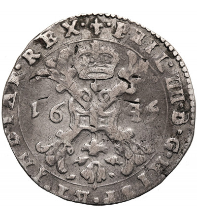 Spanish Netherlands (Belgium), Flandren. Philippe IV, 1621-1665. 1/2 Patagon 1646, Brugge Mint