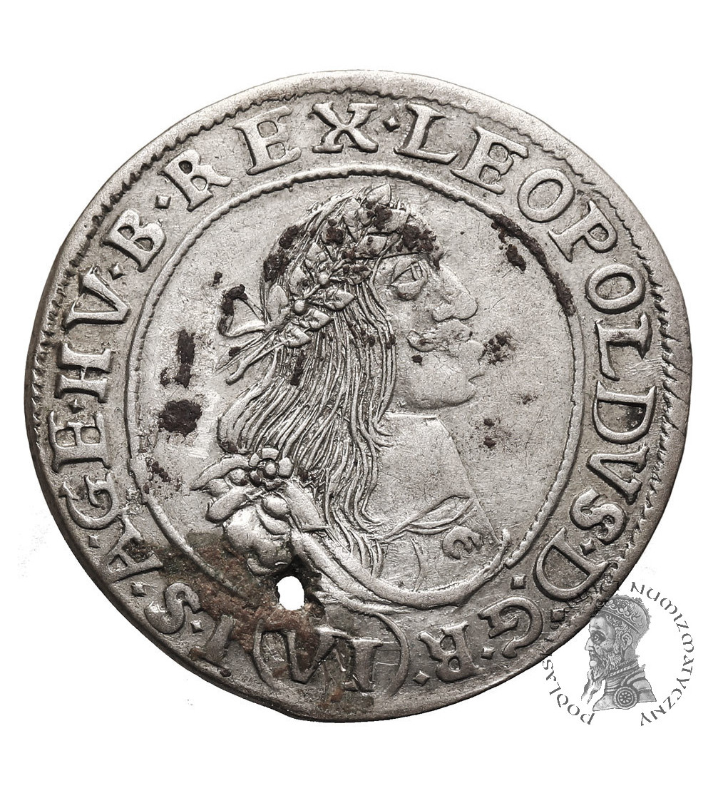 Austria / Węgry (Święte Cesarstwo Rzymskie). Leopold I 1657-1705. 6 Krajcarów 1669 KB, Kremnica