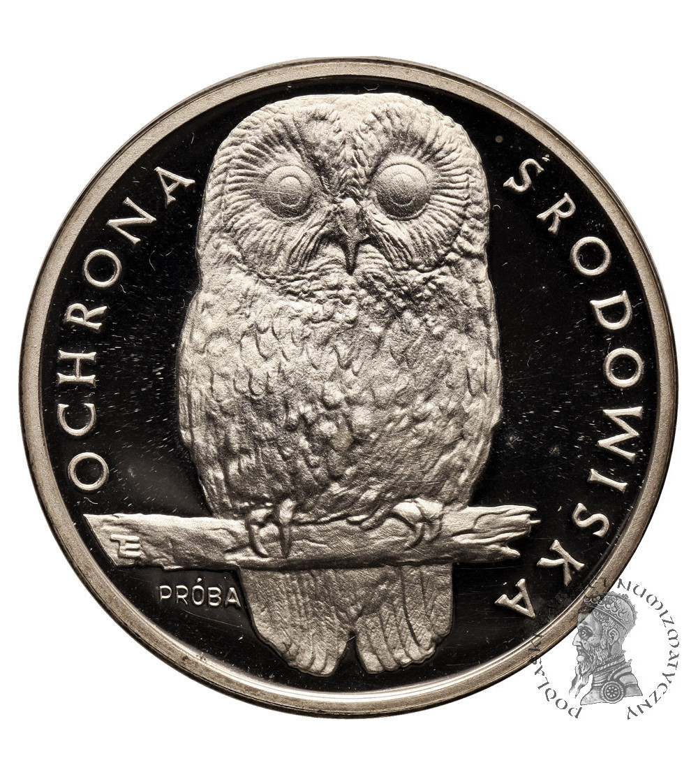 Poland, PRL (1952-1989). 1000 Zlotys 1986, Environmental Protection - Owl (PROBA)
