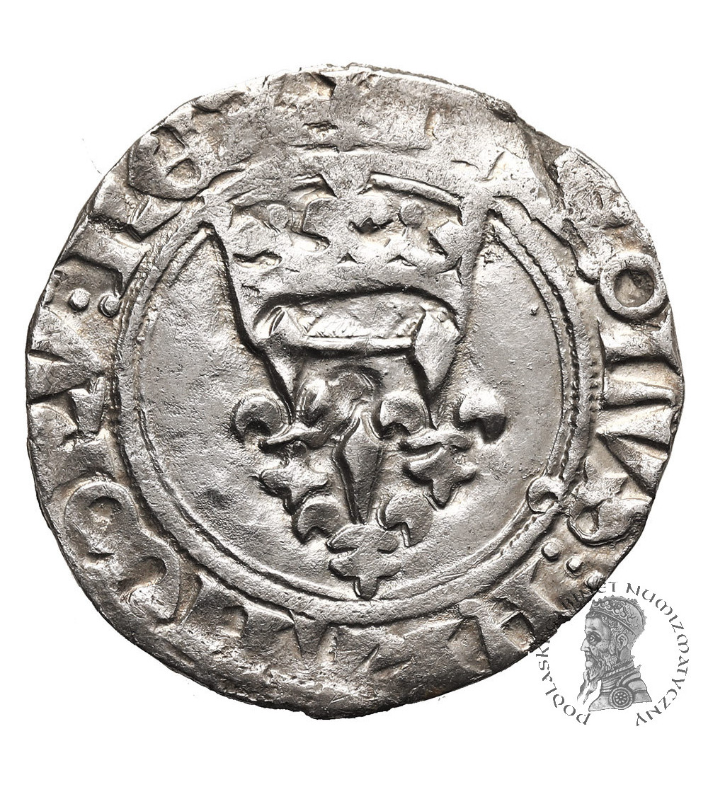 Francja. Karol VI, 1380-1422. Gros dit "florette", bez daty