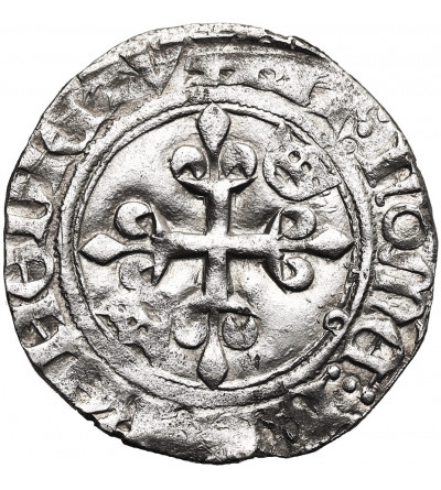 Francja. Karol VI, 1380-1422. Gros dit "florette", bez daty