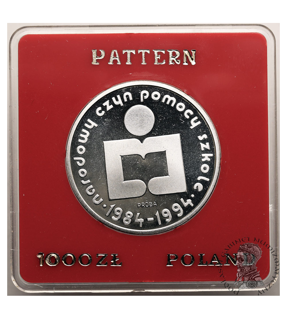 Polska, PRL (1952-1989). 1000 złotych 1986, Narodowy Czyn Pomocy Szkole - Próba