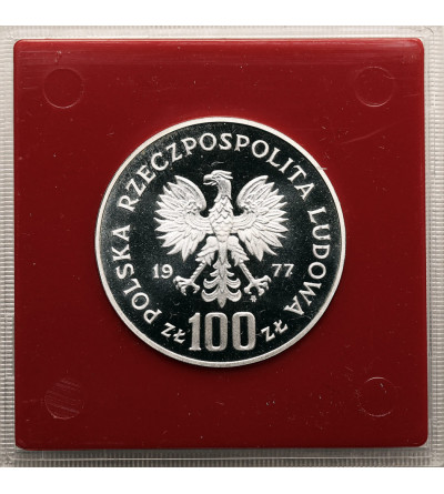 Polska, PRL (1952-1989). 100 złotych 1977, Zamek Królewski na Wawelu - Próba