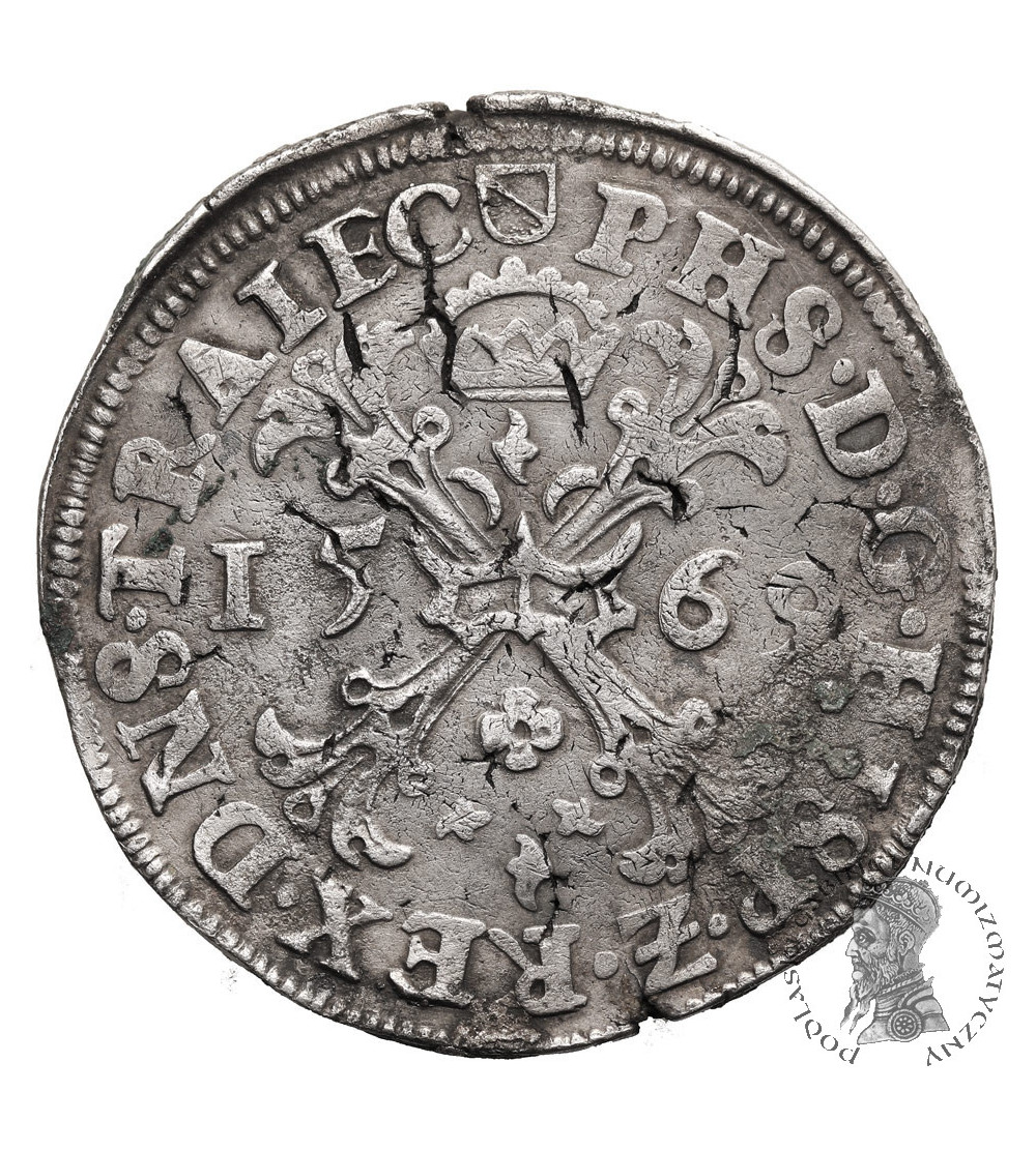 Niderlandy Hiszpańskie, Utrecht. Filip II, 1555-1598. Reichstaler na stopę burgundzką / Daalder 1569, Utrecht