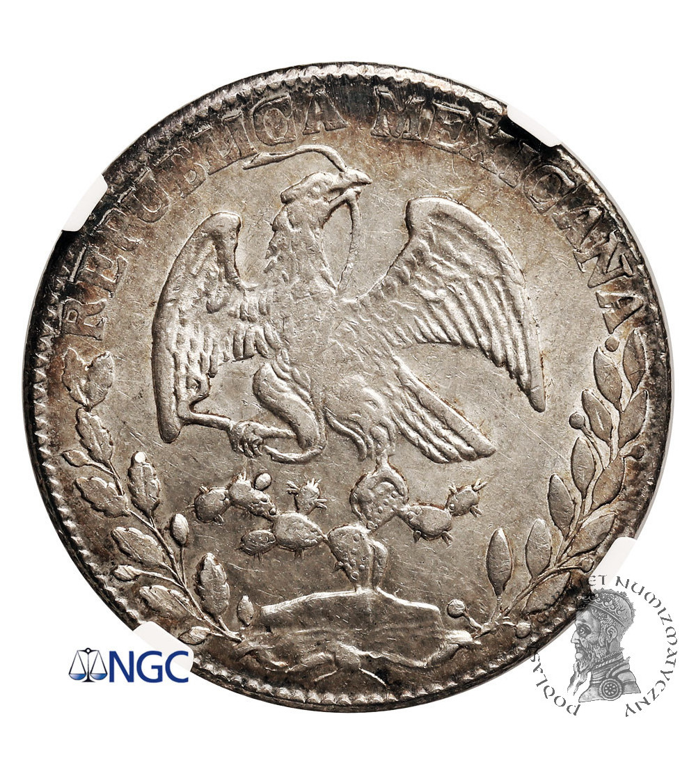 Mexico, First Republic. 4 Reales 1863 Go YF, Guanajuato Mint - NGC AU Details