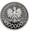 Poland. 100000 Zlotys 1990, Solidarność 1980-1990, 32 mm - Proof