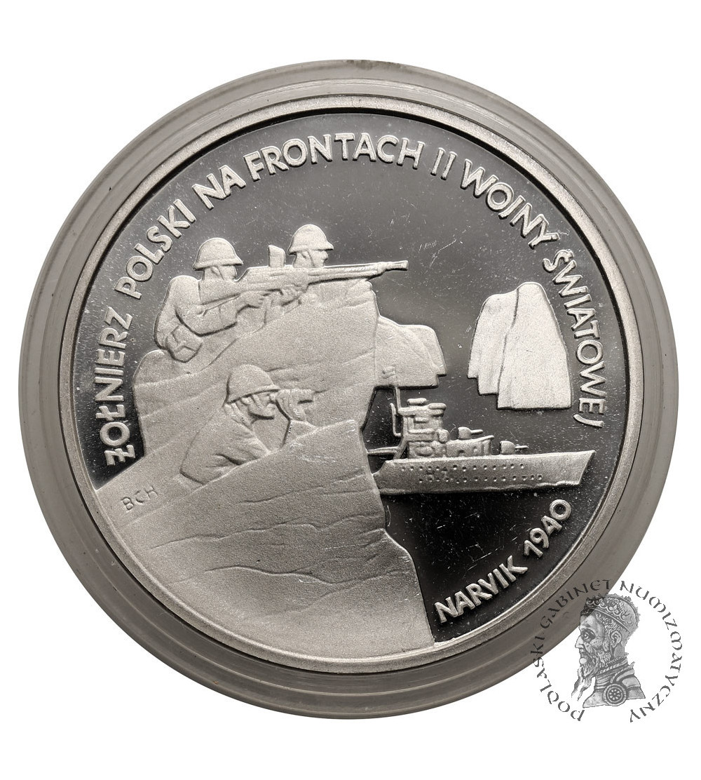 Poland. 100000 Zlotys 1991, The Polish Soldier on the Fronts of World War II - Narvik 1940 - Proof
