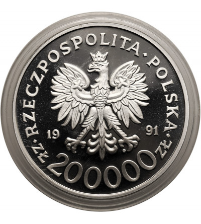 Poland. 200000 Zlotys 1991, Barcelona 1992 - XXV Olympics, Silver Proof