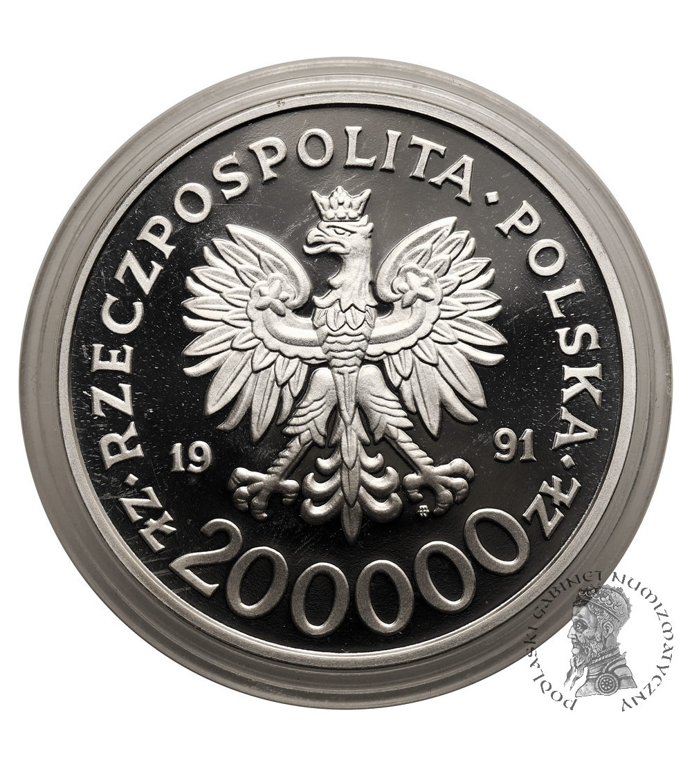 Poland. 200000 Zlotys 1991, Barcelona 1992 - XXV Olympics, Silver Proof